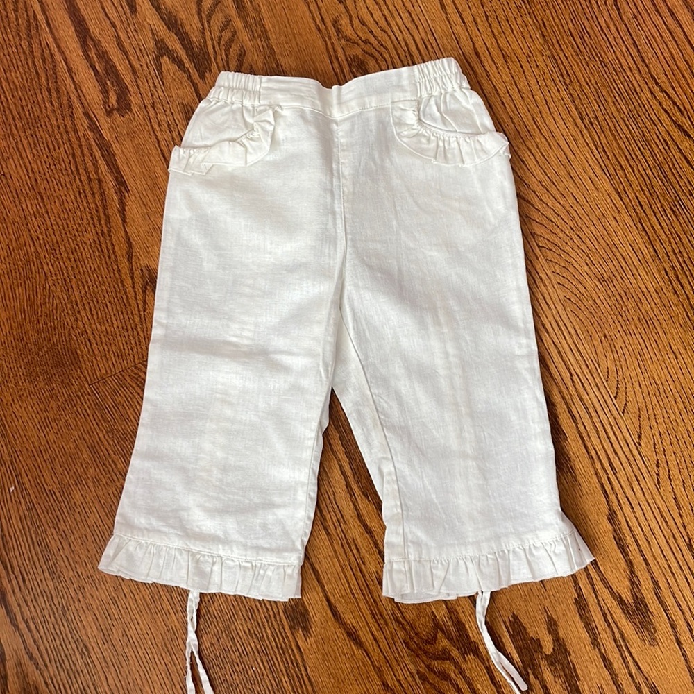 Linen pants with back ties